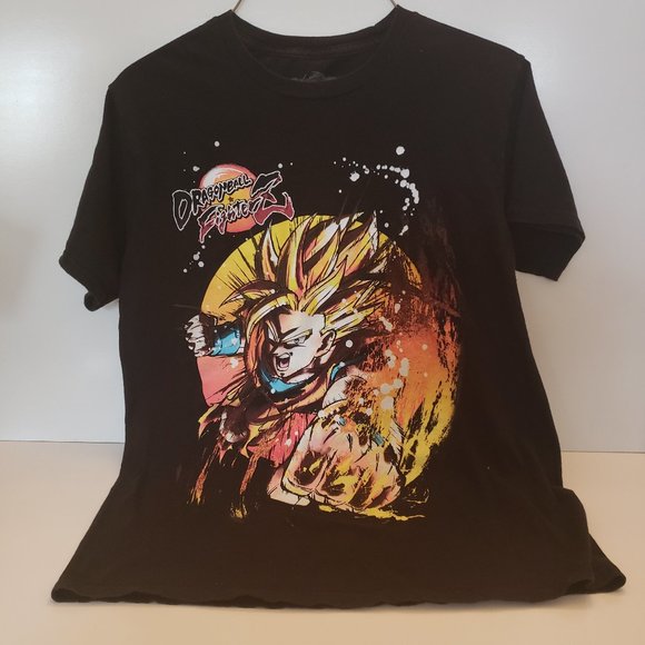Boys GOHAN Dragon Ball Z Fighterz Graphic T-Shirt Black Size Medium - Picture 1 of 4